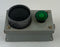 Metal Enclosure Box with Black Push Button and Green Indicator Light Button