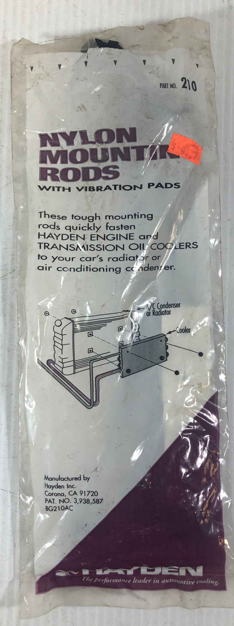 Hayden Nylon Mounting Rods 210 Metal Logics, Inc.