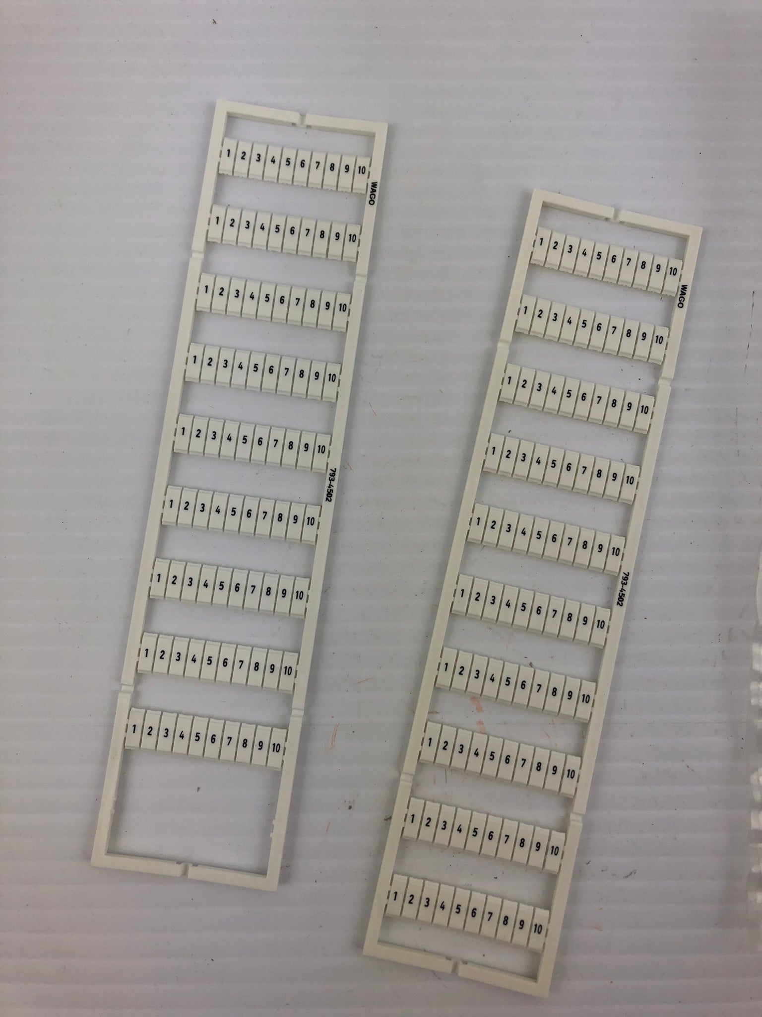 Wago 793-4502 Terminal Block Markers Number 1-10 - Pack of 2
