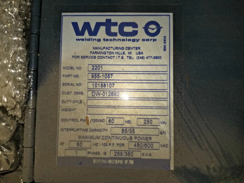 WTC 2201 Medar Medweld T2200 Welding Controller Resistance Weld Control