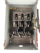 GE TH4322RH 3 Phase Fused Disconnect Switch Box 60 Amp 240VAC 250VDC