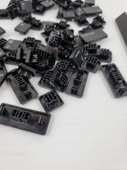 Keyboard Key Caps - Flat Black Key Caps - Full Set of Key Caps - Crafts - Art