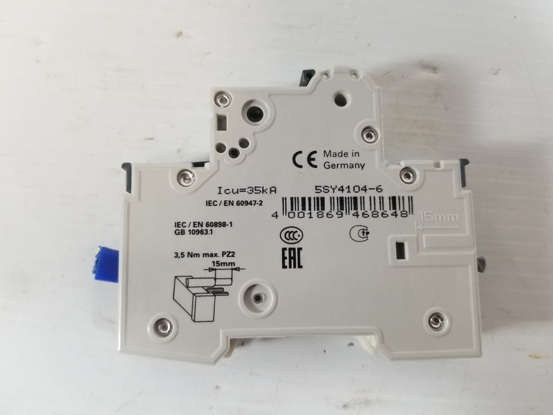 Siemens 5SY41 MCB B4 4A Circuit Breaker