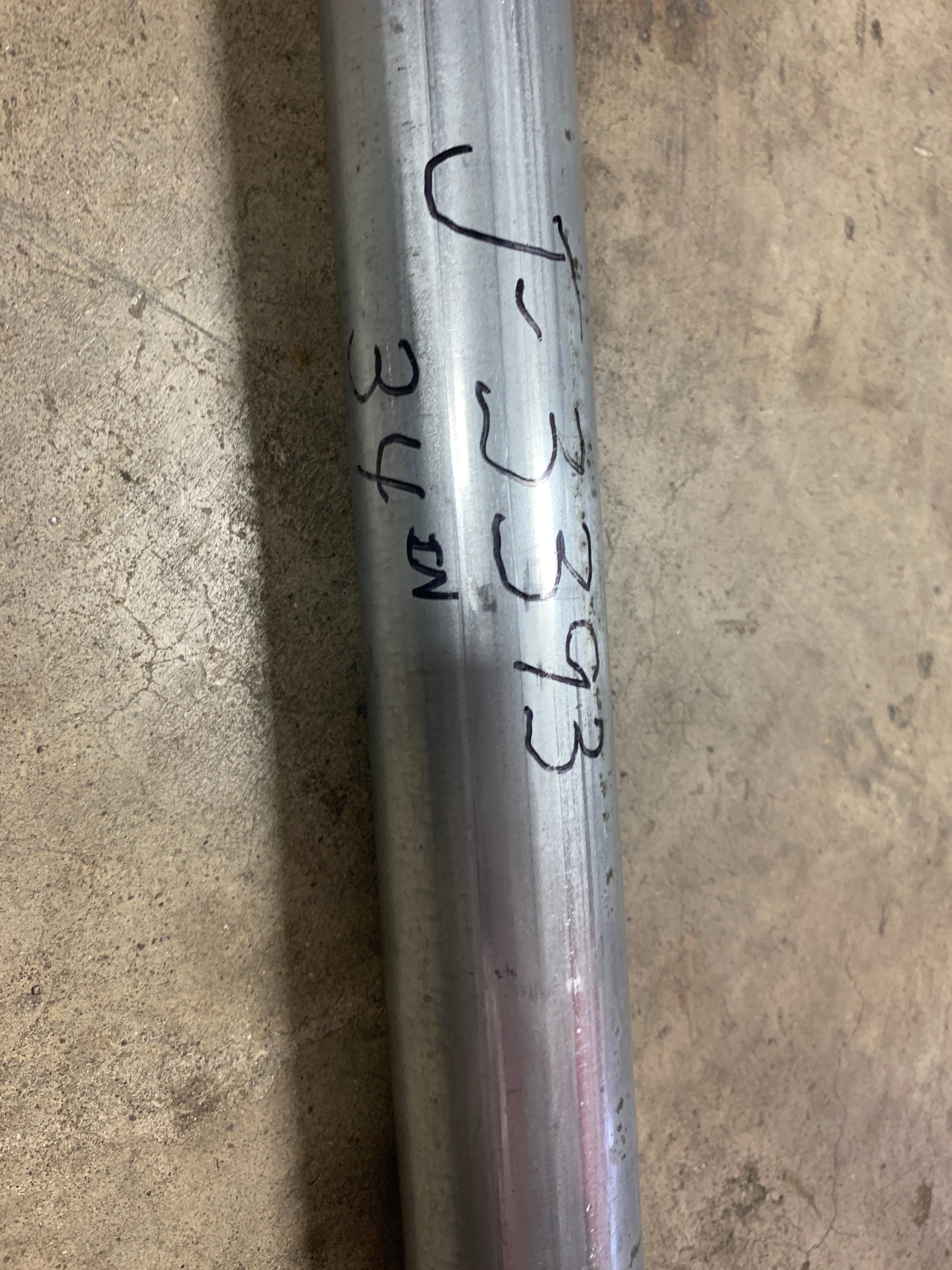 Gravity Conveyor Roller J-3393 33.5" L x 1.88" OD x 0.42" Axle Width - Lot of 5