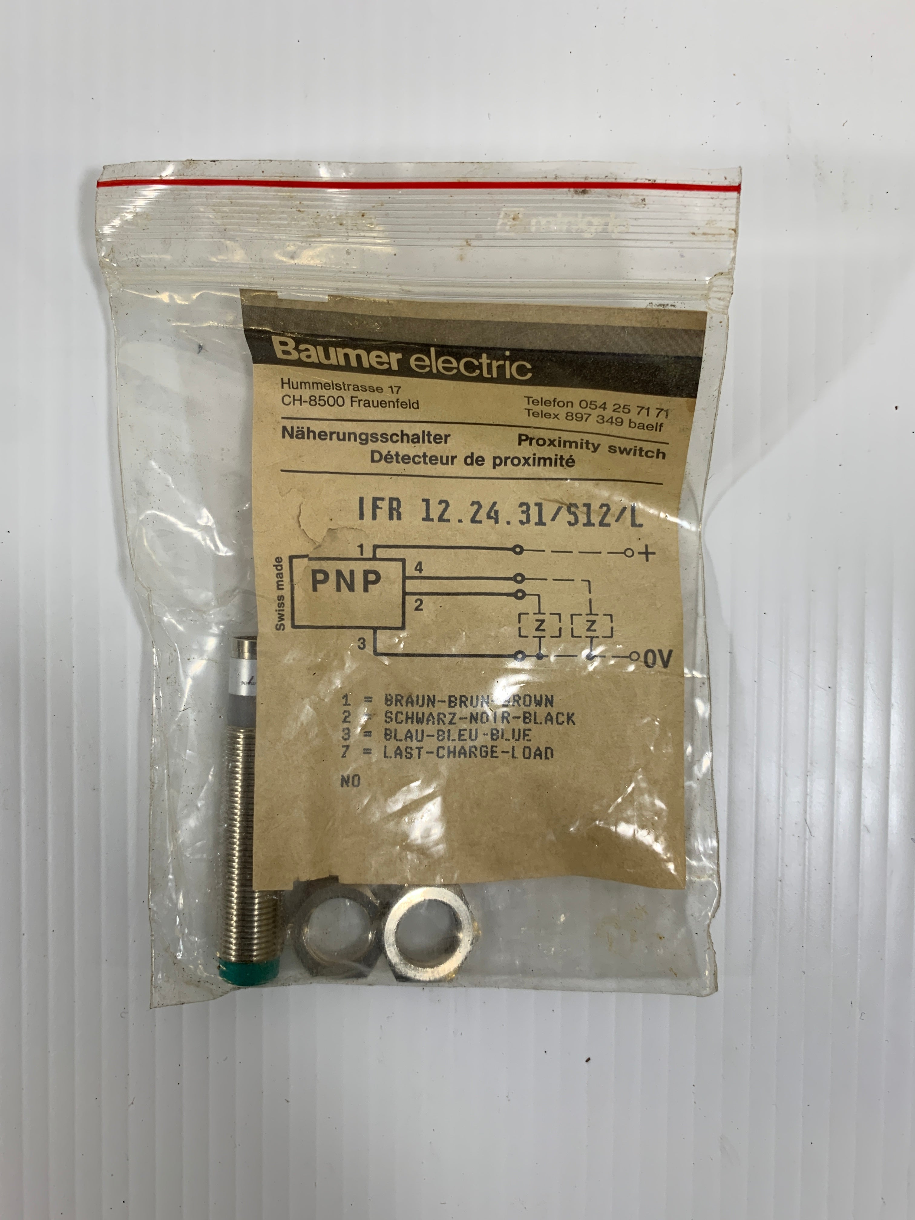 Baumer Proximity Switch IFR 12.24.31/S12/L