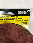 Forney Resin Fibre Sanding Disc 7" x 7/8" 36 Grit Aluminum Oxide 71654 3 Pack