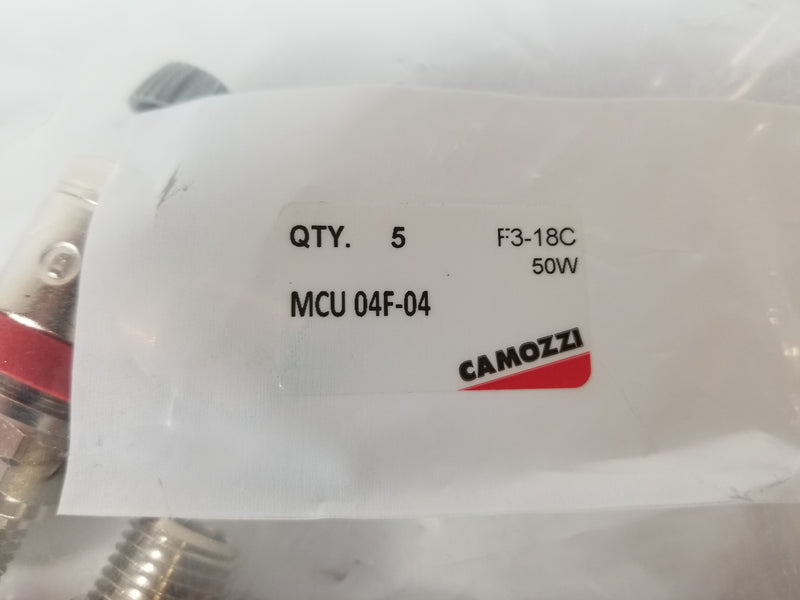 Camozzi MCU 04F-04 Adjustable Pneumatic Banjo Fitting (Lot of 5)
