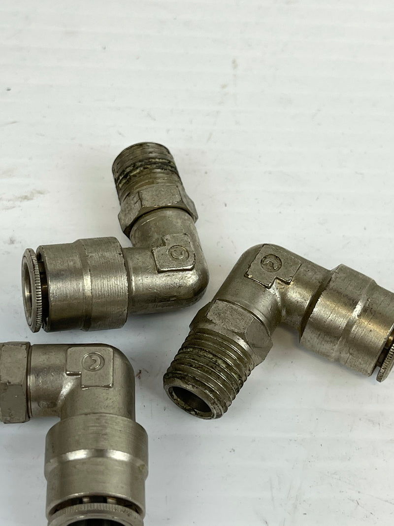 Lot of 3 Metal Elbow Fittings