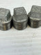 Steel Pipe Fitting Threaded Screw Cap Lot of 3