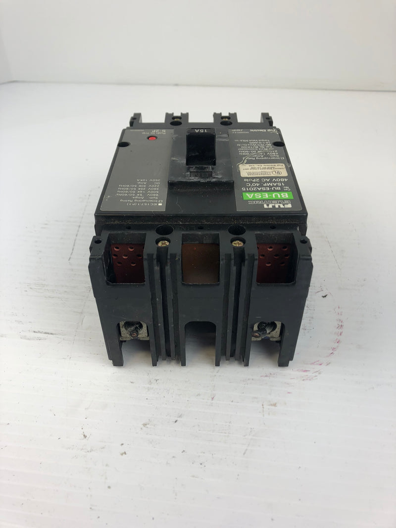 Fuji Electric BU-ESA2015 2 Pole Circuit Breaker 15 AMP 480VAC