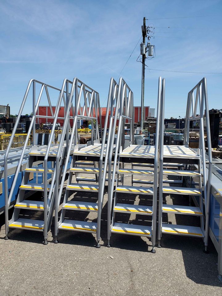 Industrial Platform Walk Overs With 5 Steps on Each Side 85"T x 113"L