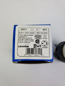 Leviton 2-Pole 3-Wire Grounding Locking Plug 061-2411 Black 20A-125/250V 2411