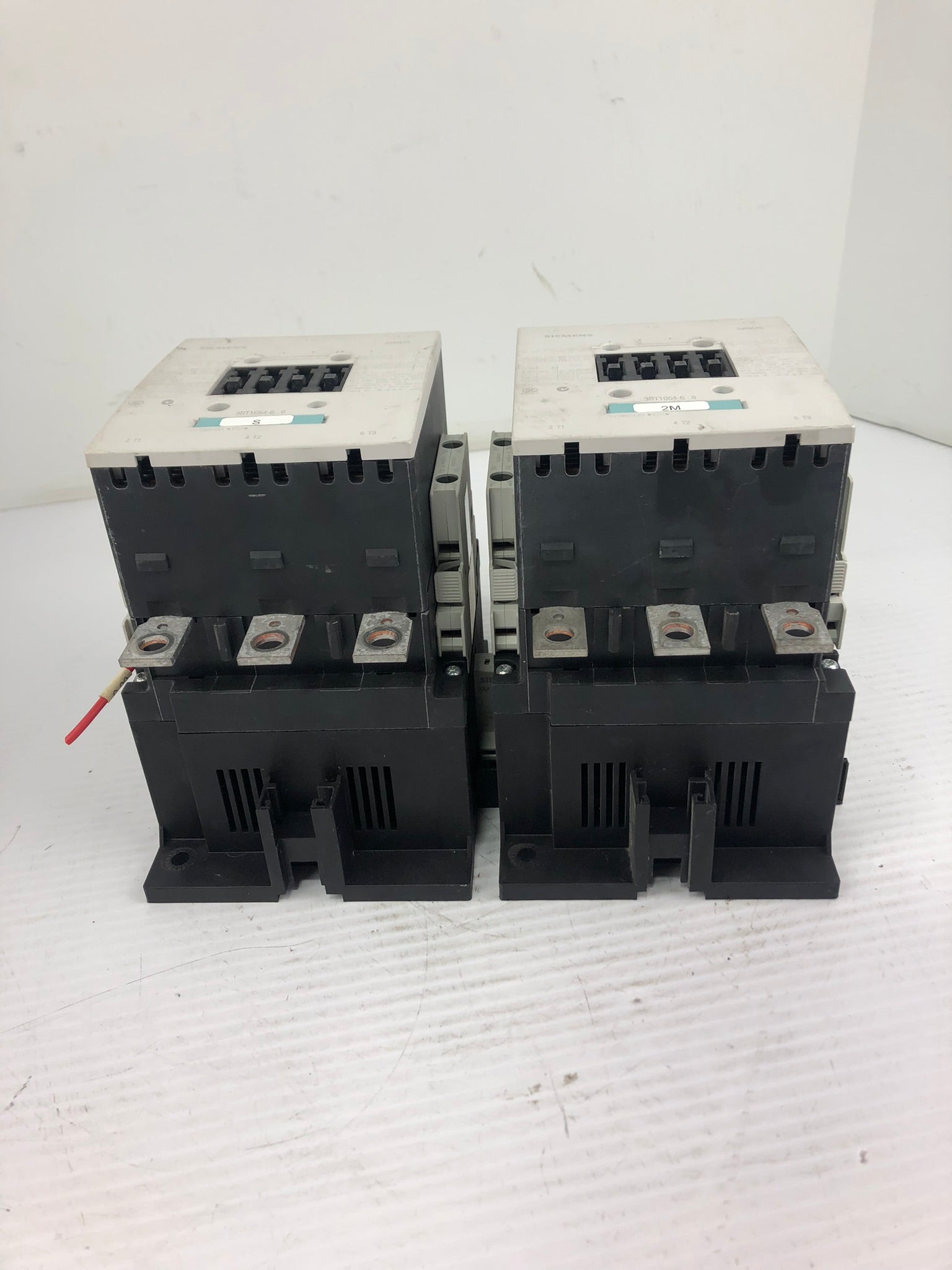 Siemens 3RT1054-6...6 Motor Starter / Contactors - Lot of 2 Connected Together