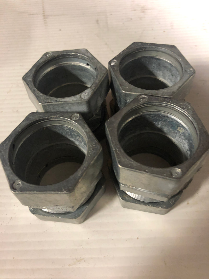 Conduit Compression Threaded Coupler TK-214 1-1/4" Lot of 4