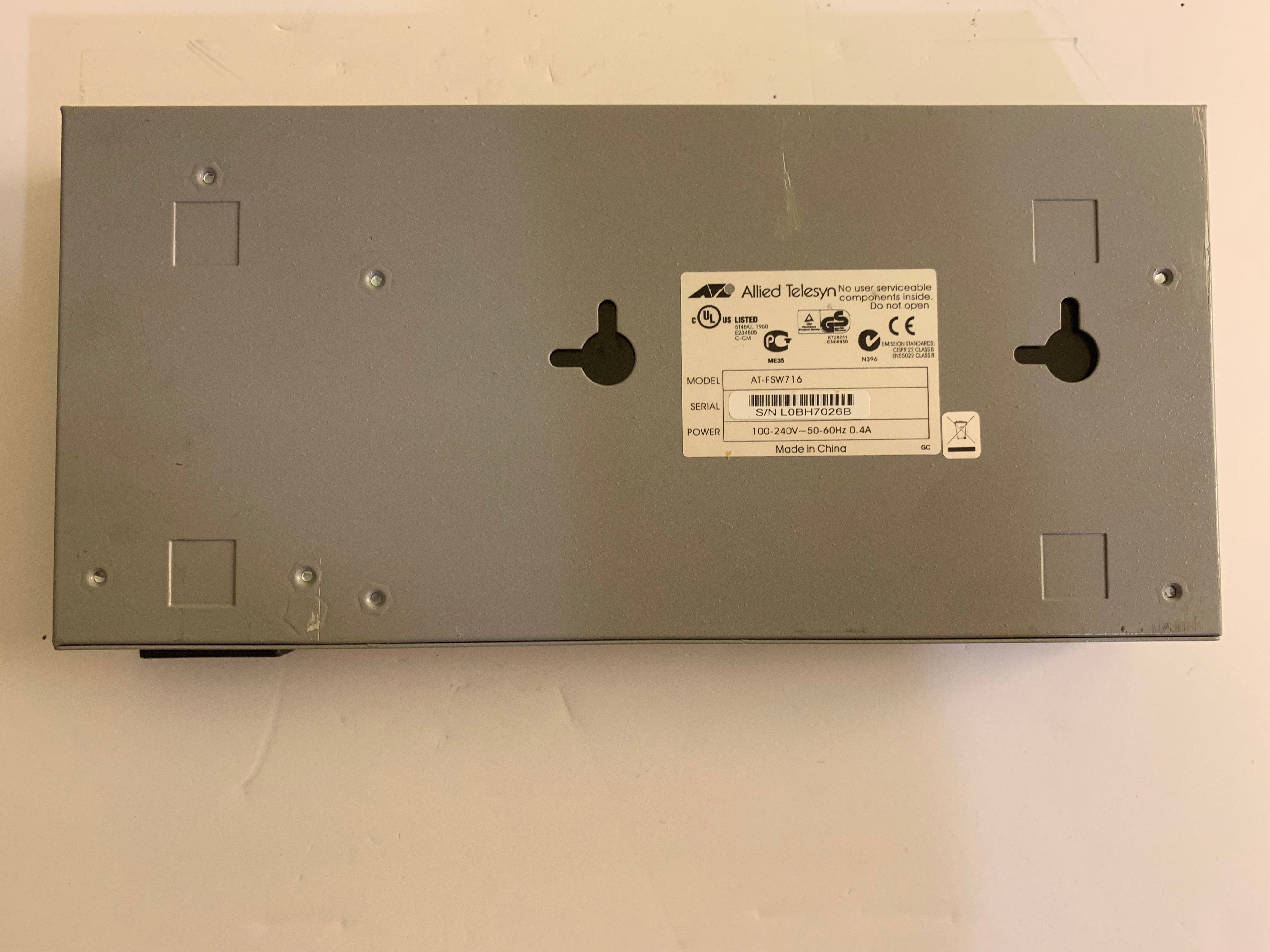 Allied Telesyn AT-FSW716 Telesis Fast Ethernet Switch 16 Port