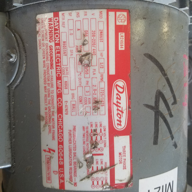 Dayton 2N865T 1/2 Horsepower Electric Motor