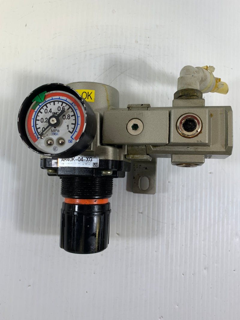 SMC Pneumatic Regulator Assembly AR40K-04-XG 0.05 - 0.85 MPa