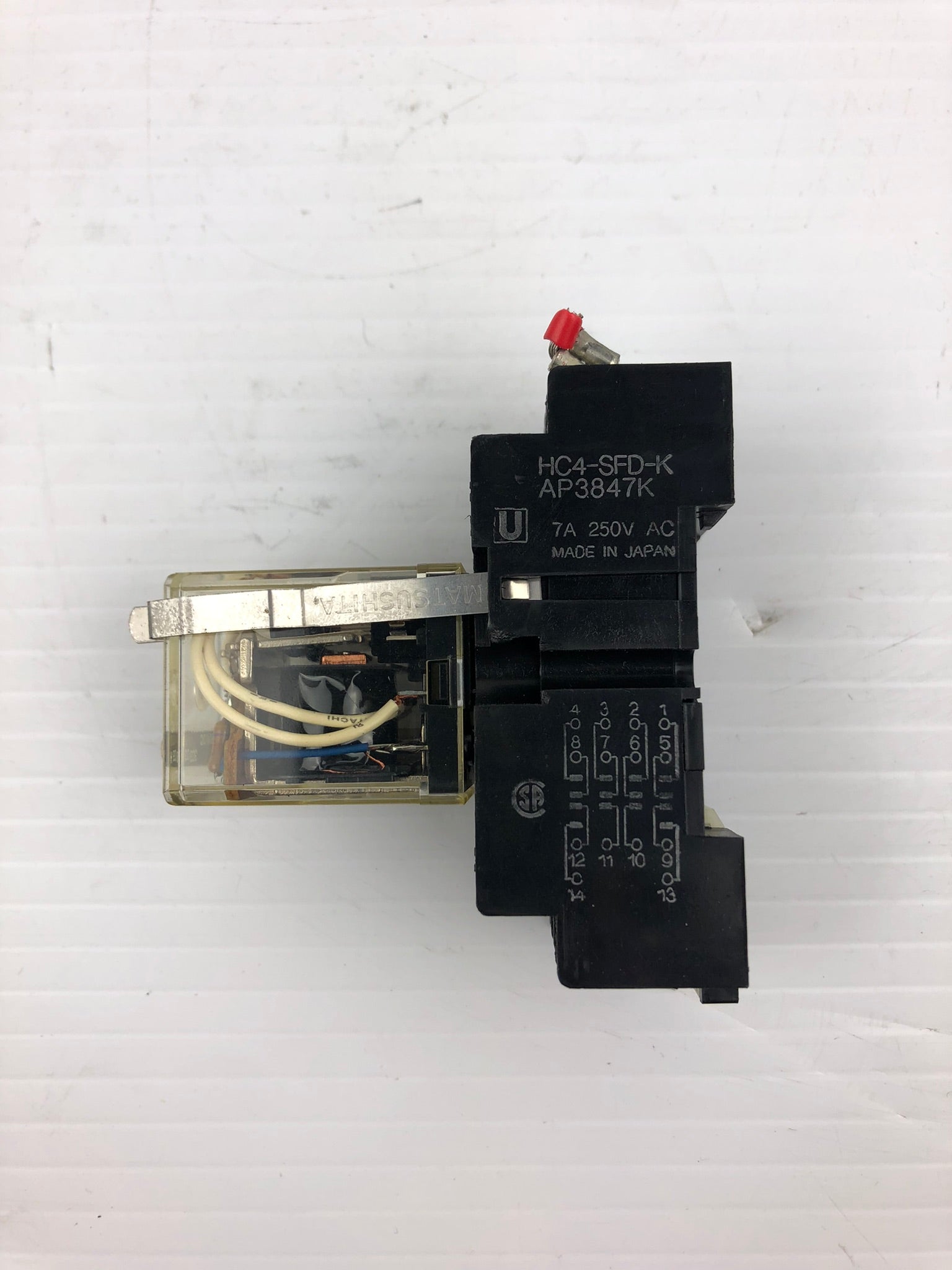 Matsushita HC4-HL Relay with Base HC4-SFD-K AC100V 100/110 125/250V