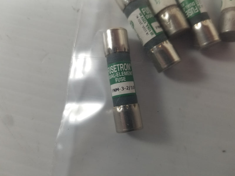 Bussmann FNM-3-2/10 Fusetron Dual Element 3.2A Cartridge Fuse (Lot of 8)