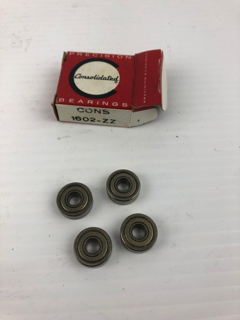 Precision Bearing 1602-ZZ Bearing - Lot of 4