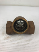 Dixon 1" Bronze Double Window Sight Flow Indicator with Propeller