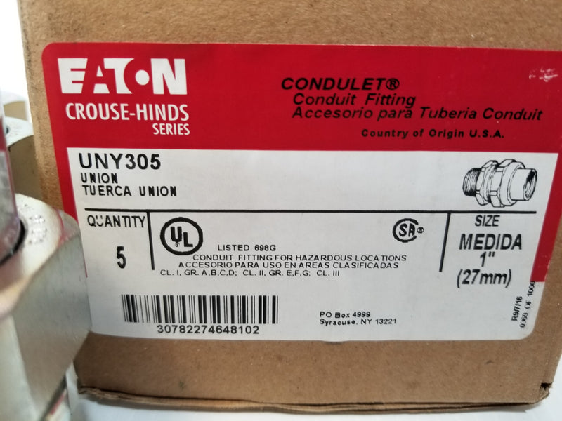 Eaton UNY305 Condulet Conduit Union Fitting 1" (Box of 6)