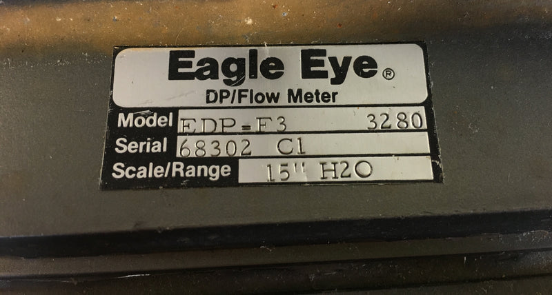 Eagle Eye DP/Flow Meter EDP-F3 15" H2O
