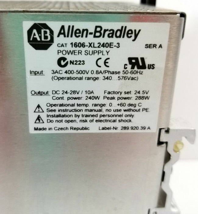 Allen-Bradley 1606-XL DC Power Supply 1606-XL240E-3 Ser. A 240W