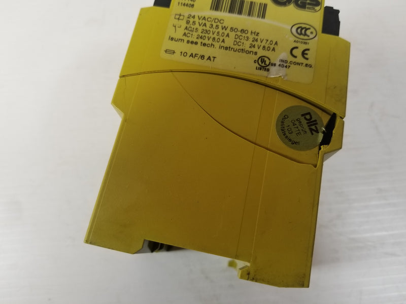Pilz PZE 9P 24VACDC 8n/o 1n/c Safety Relay