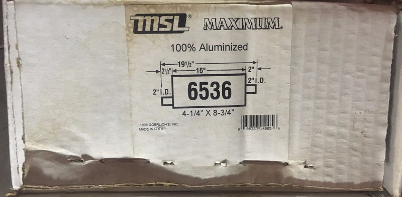 MSL Maximum AP Exhaust Muffler 6536 Fits '79-'80 Pontiac Sunbird