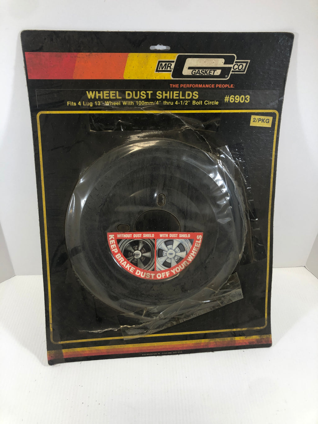 Mr. Gasket 6903 Wheel Dust Shields Fits 4 Lug 13" Wheel Metal Logics