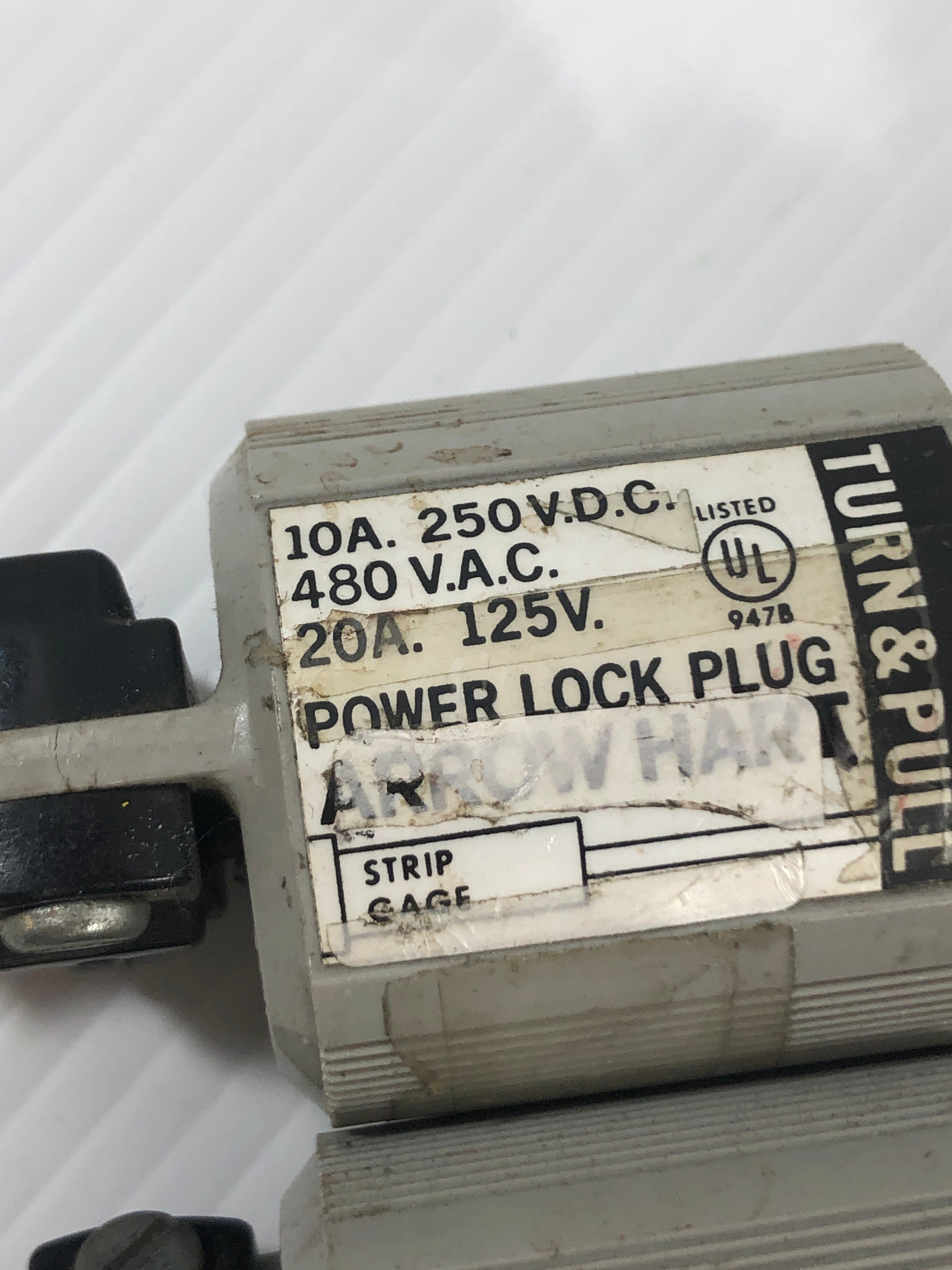 Arrow Hart Turn & Pull 10A 250 VDC 480 VAC 20A 125V Lot of 3