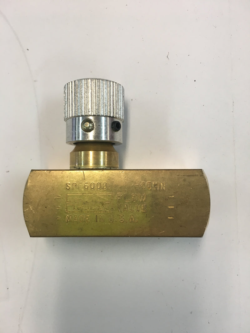 Parker Flow Valve SPF600B Max 2000 PSI