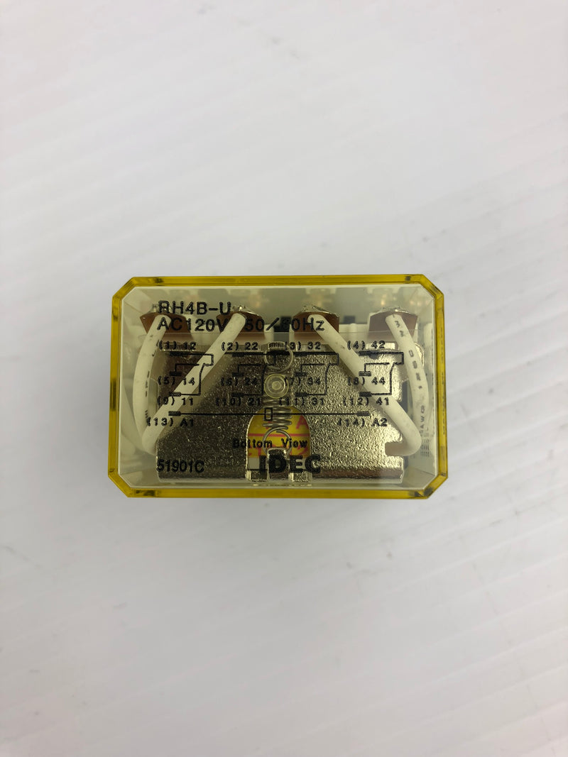 IDEC RH4B-U Relay AC120V 50/60Hz 51901C