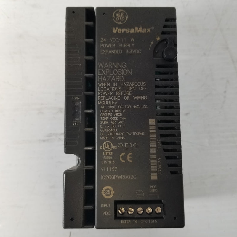 GE-Fanuc IC200PWR002G VersaMax 24VDC PLC Power Supply