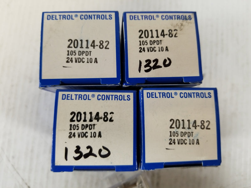 Deltrol Controls 20114-82 General Purpose Relay 24VDC (Lot of 4)