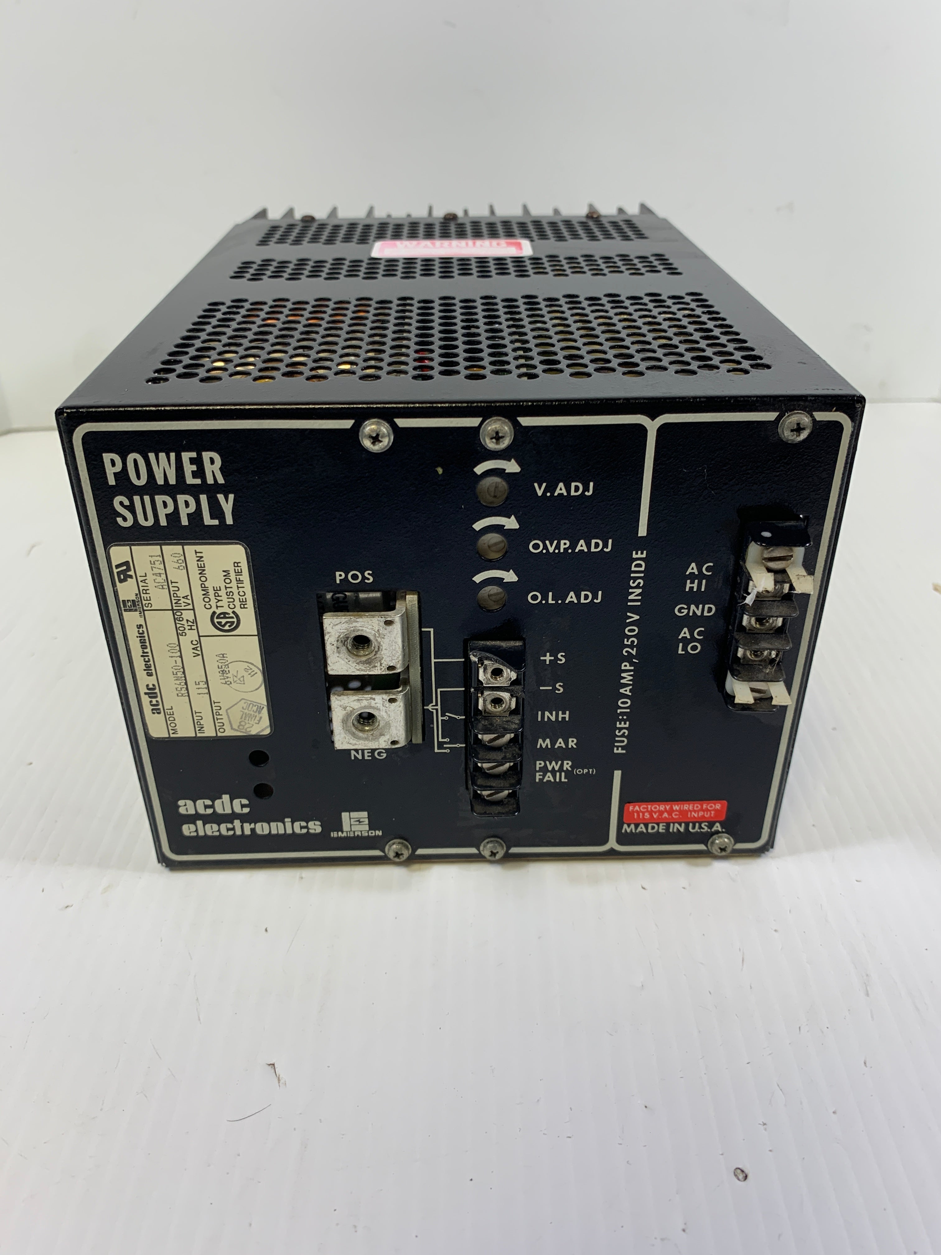 ACDC Electronics RS6N50-100 Power Supply 115 VAC