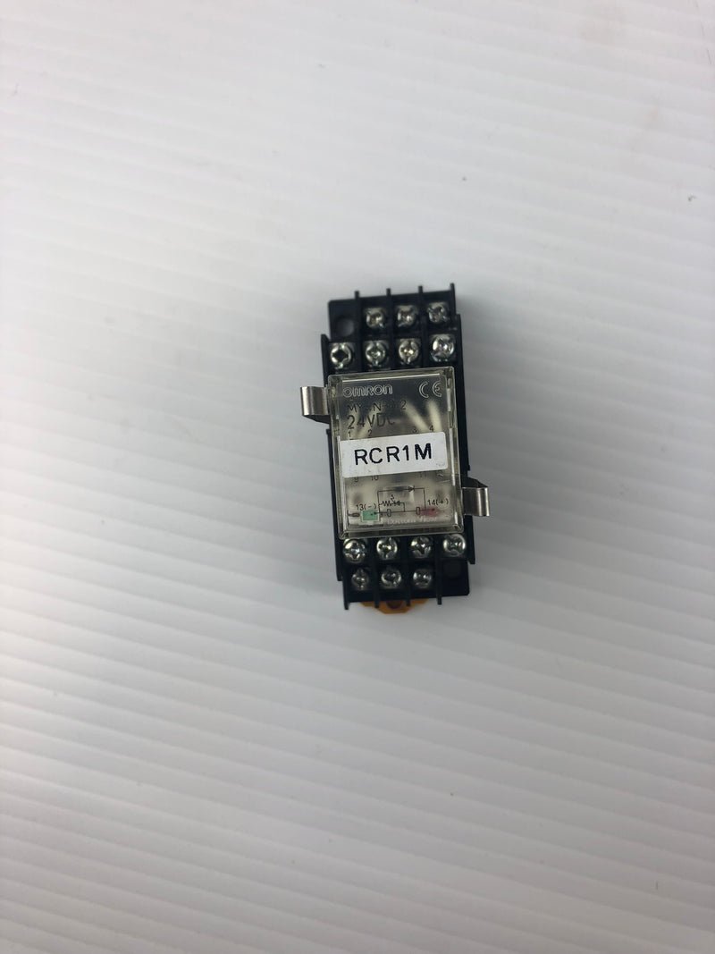 OMRON MY4N-D2 Relay with Base 2586YF 24V DC