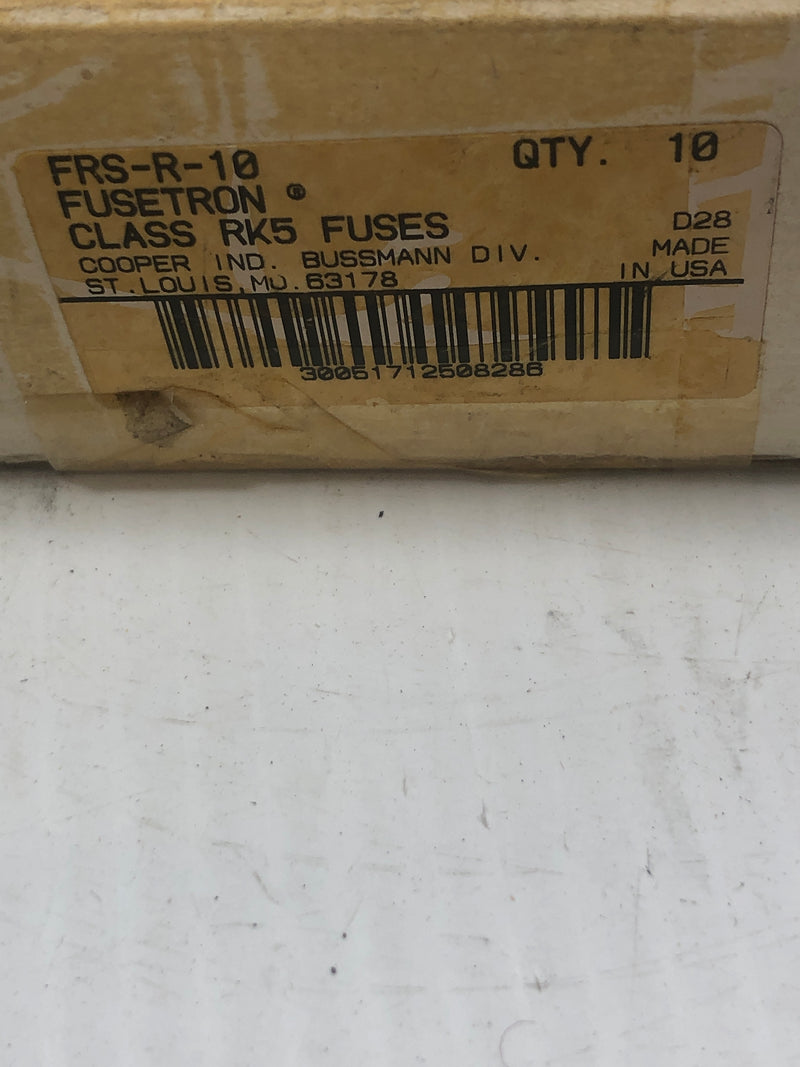 Buss Fusetron Class RK5 Fuse FRS-R-10 Box of 10