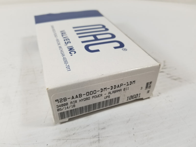 MAC 92B-AAB-000-DM-DDAP-1DM Solenoid Pneumatic Valve