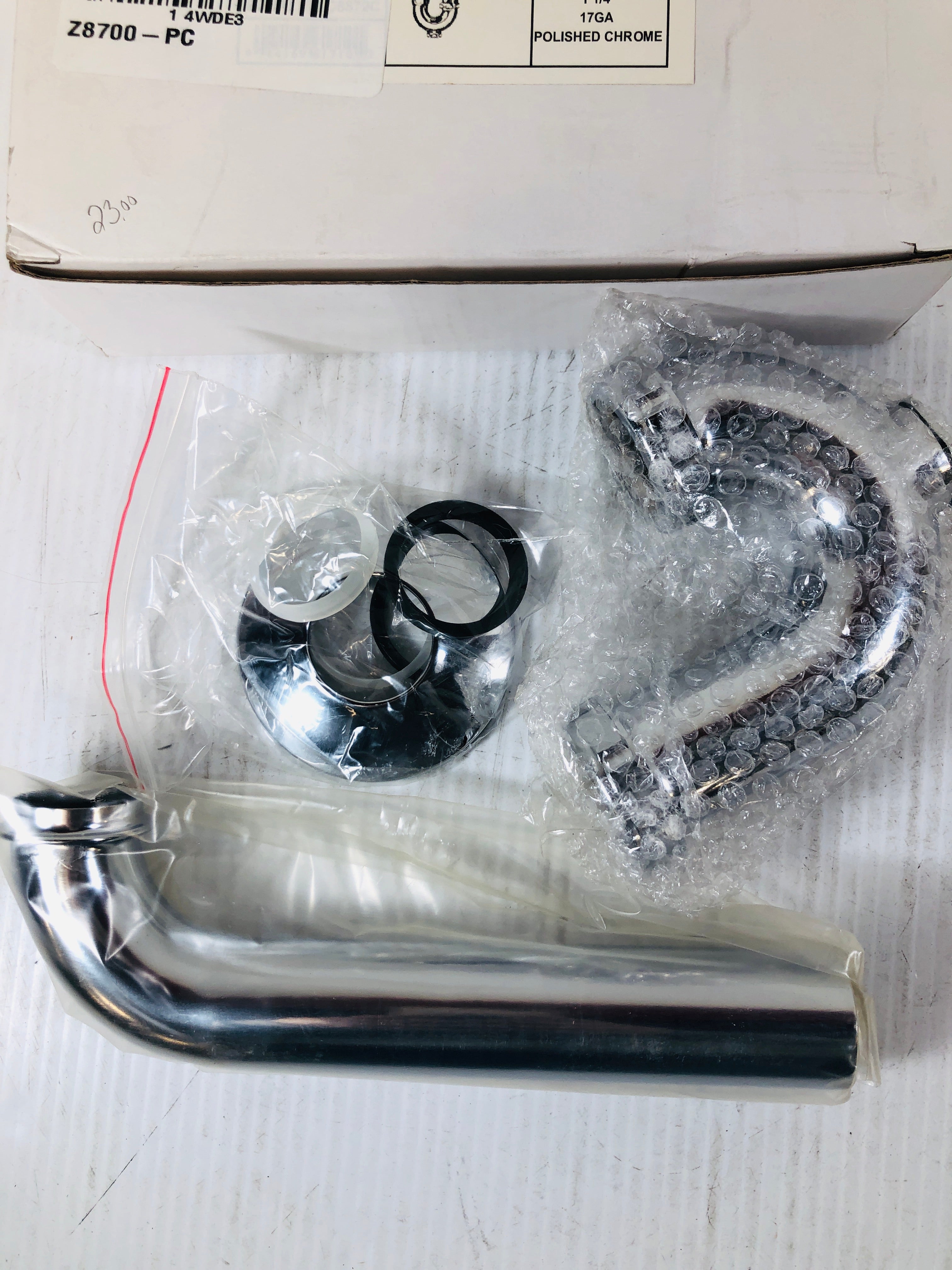 Zurn Z8700-PC Cast P-Trap with Cleanout, 1-1/4" 17 Gauge Arm Polished Chrome