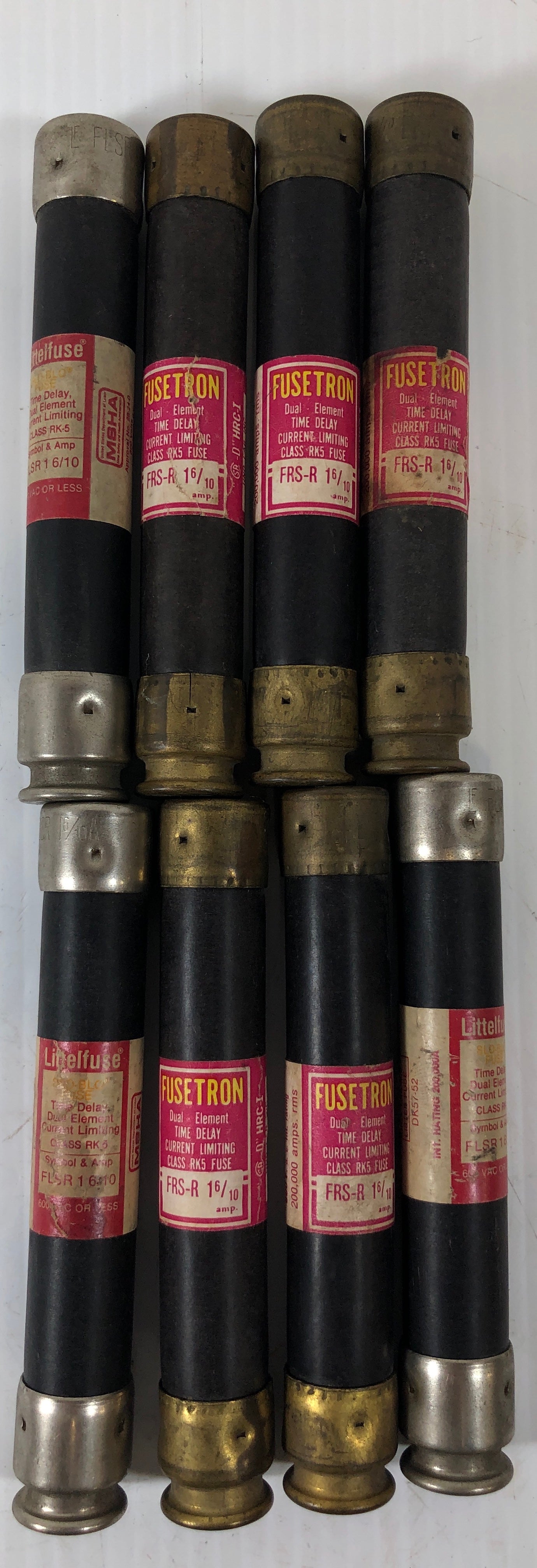 Fusetron FRS-R-1 6/10 Time Delay Fuse - Lot of 8
