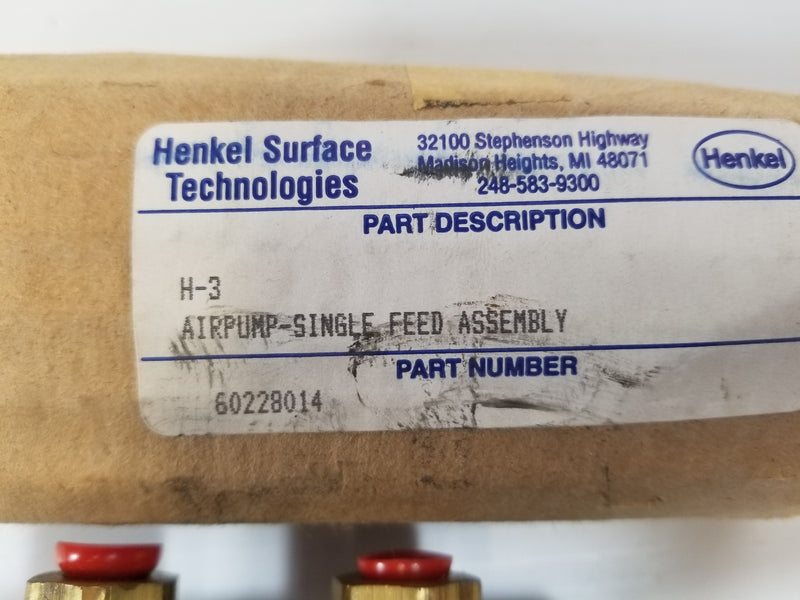 Henkel H-3 Airpump Single Feed Assembly
