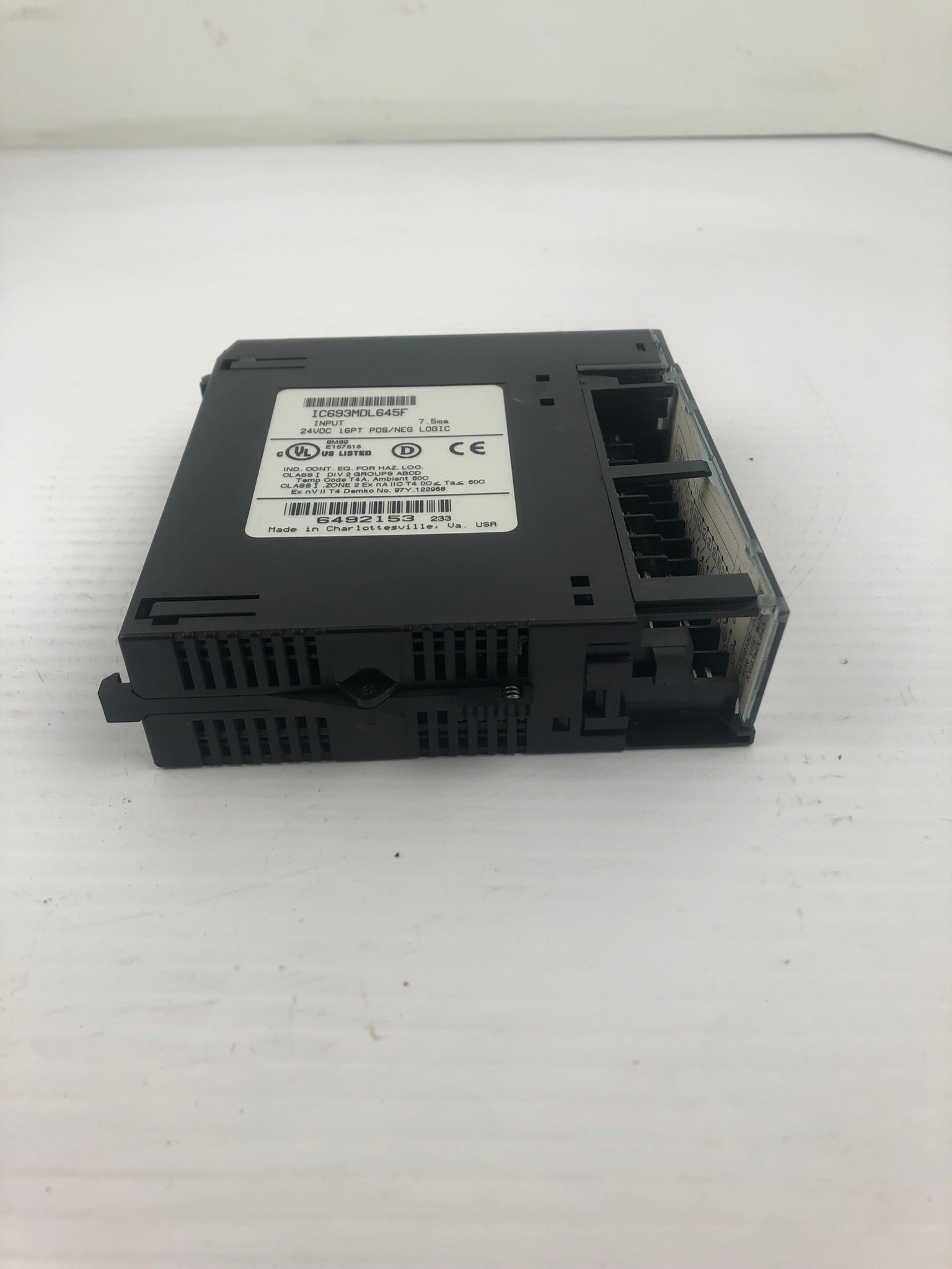 GE Fanuc IC693MDL645F Input Logic PLC Module 24VDC 16PT P0S/NEG with Door