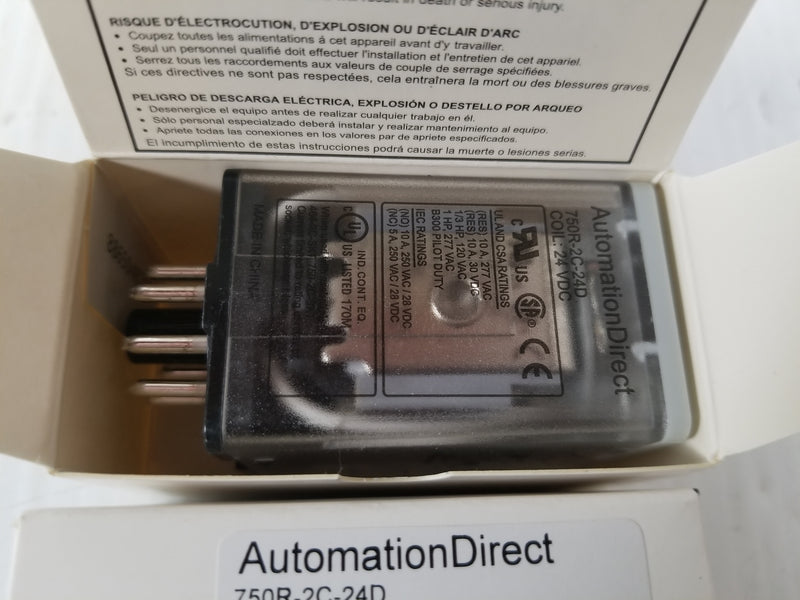 Automation Direct 750R-2C-24D General Purpose Relay (Lot of 2)