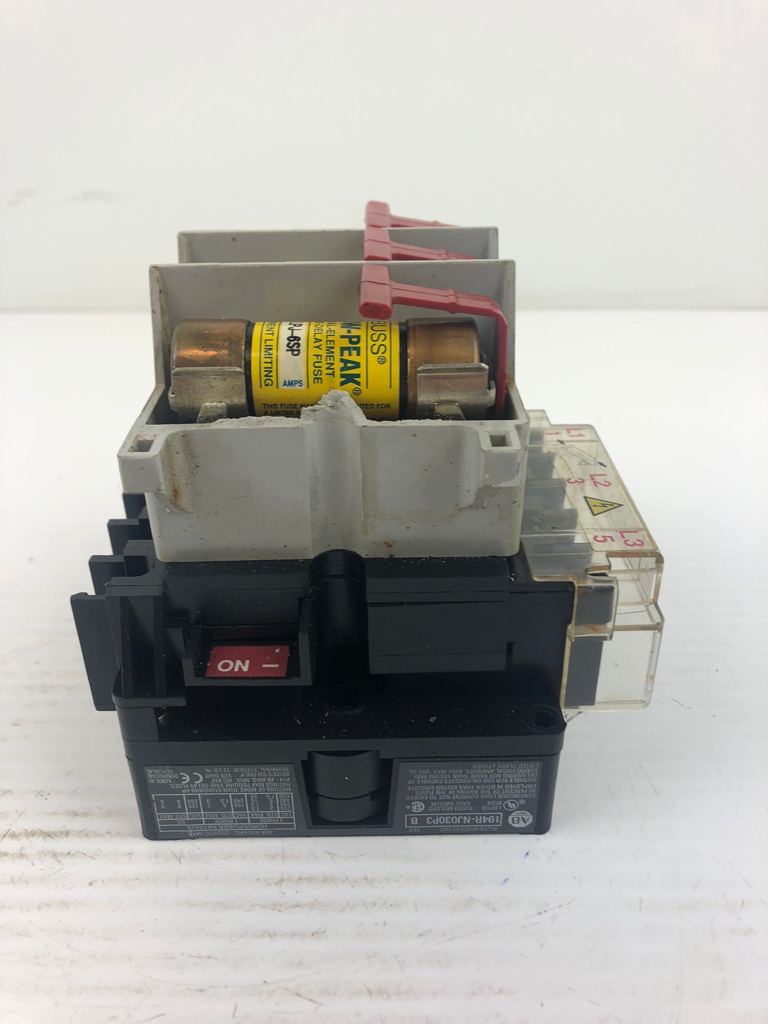 Allen-Bradley 194R-NJ030P3 Series B 3 Pole Disconnect Switch - Damaged Case