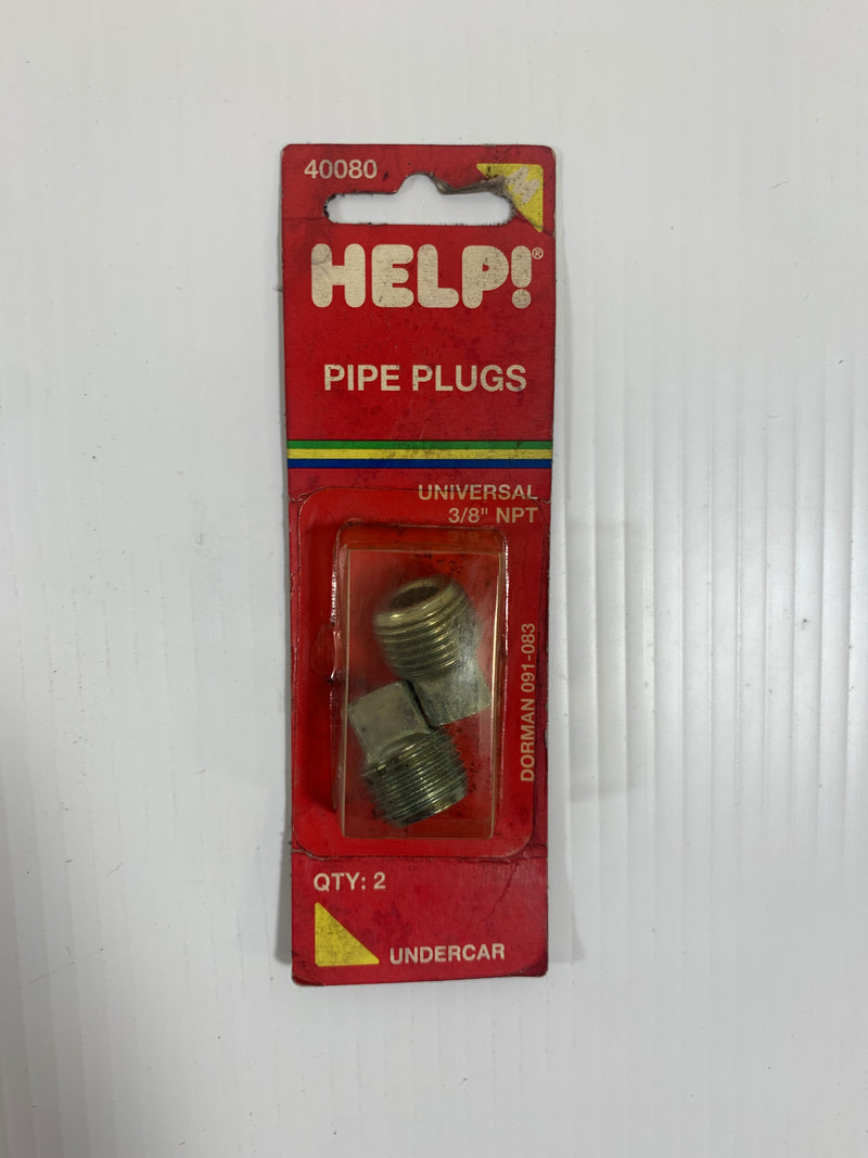 Help! Pipe Plugs 40080 Universal 3/8" 2 Per Pack