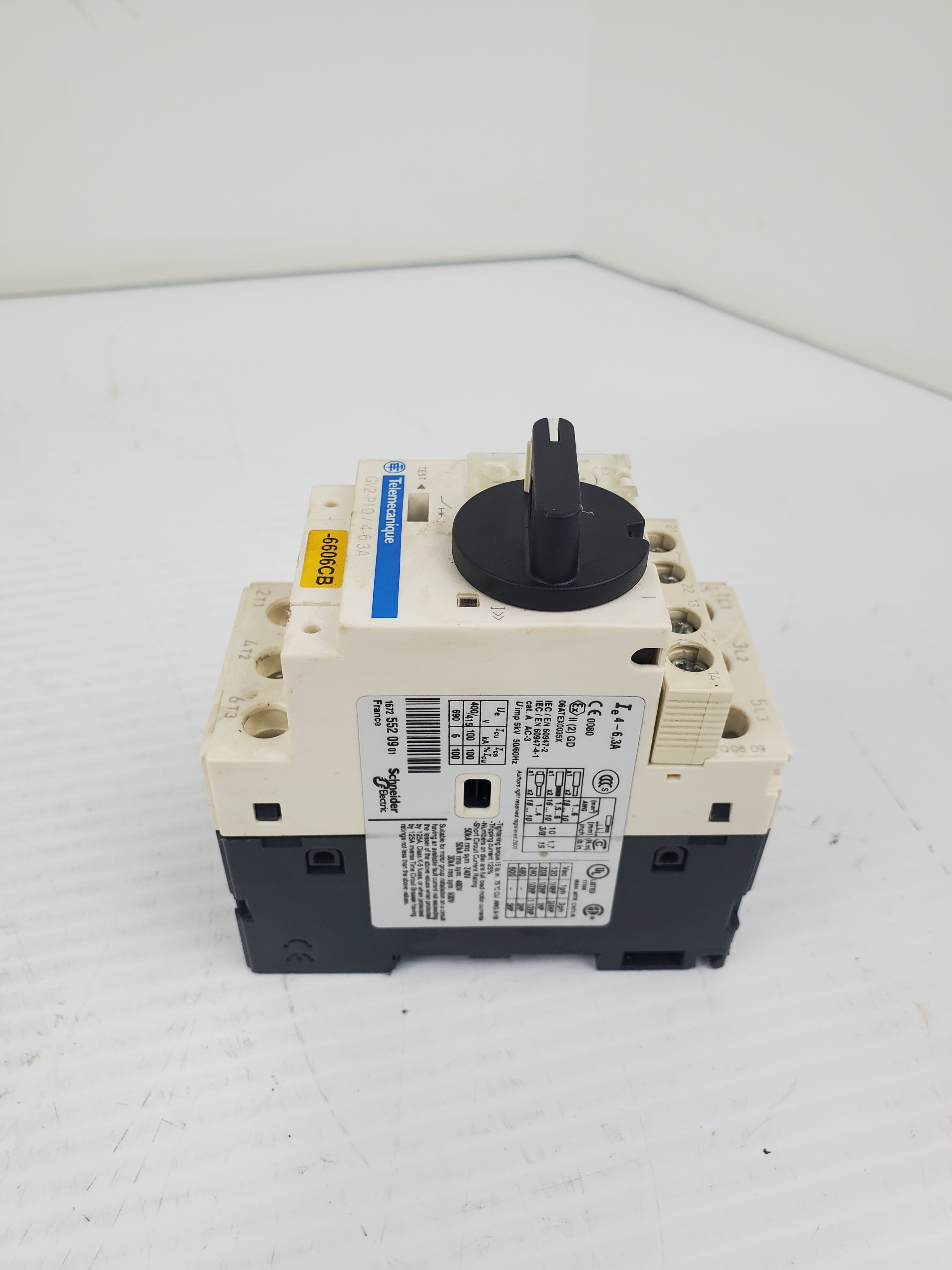 Telemecanique GV2-P10 Motor Circuit Breaker 4-6.3A