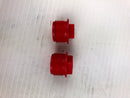 Caplugs P-68-H 3/4" Threaded Square Red Pipe Plug - Lot of 2