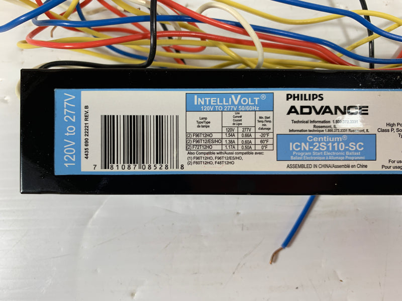 Phillips Advance Centium ICN-2S110-SC Ballast 120-277V